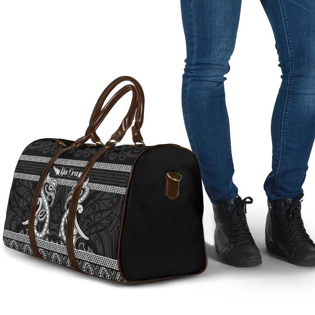 Kia Ora New Zealand Travel Bag Maori Language Week Pango Taniko Motif - Aussie Hoodie