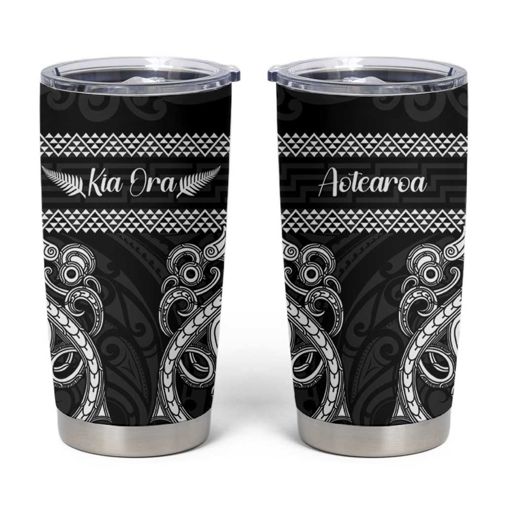 Kia Ora New Zealand Tumbler Cup Maori Language Week Pango Taniko Motif - Aussie Hoodie