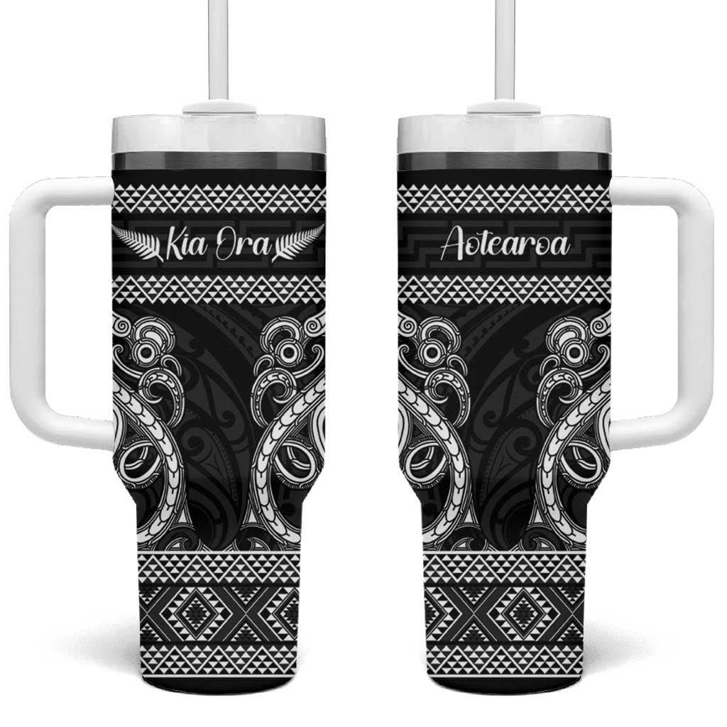 Kia Ora New Zealand Tumbler With Handle Maori Language Week Pango Taniko Motif - Aussie Hoodie