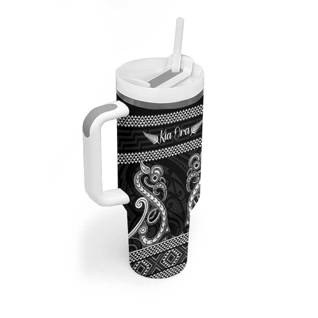 Kia Ora New Zealand Tumbler With Handle Maori Language Week Pango Taniko Motif - Aussie Hoodie