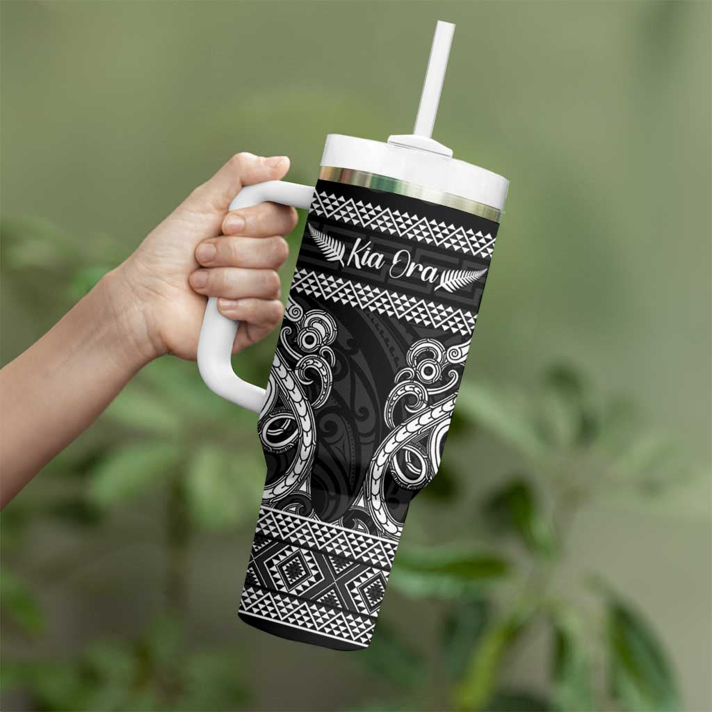 Kia Ora New Zealand Tumbler With Handle Maori Language Week Pango Taniko Motif - Aussie Hoodie