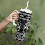 Kia Ora New Zealand Tumbler With Handle Maori Language Week Pango Taniko Motif - Aussie Hoodie