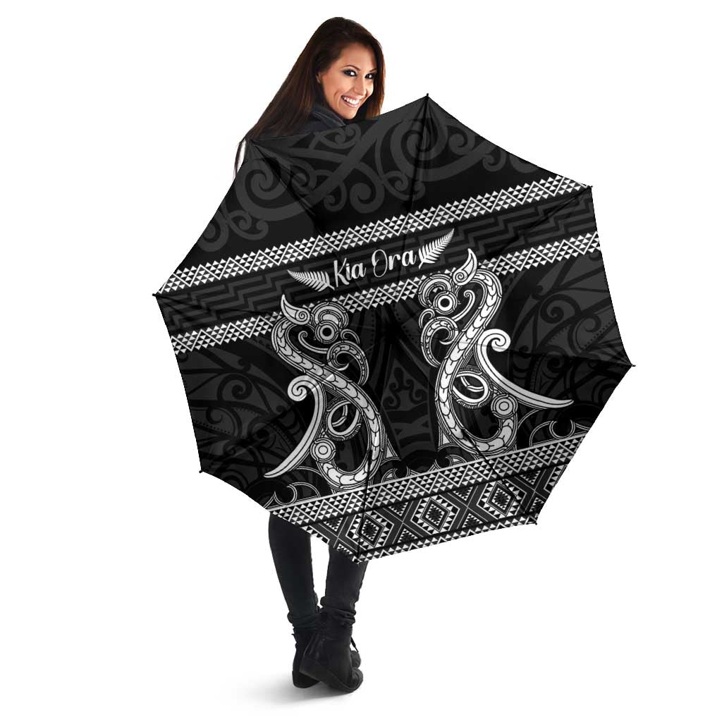 Kia Ora New Zealand Umbrella Maori Language Week Pango Taniko Motif - Aussie Hoodie