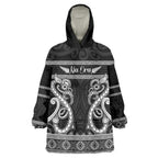 Kia Ora New Zealand Wearable Blanket Hoodie Maori Language Week Pango Taniko Motif - Aussie Hoodie