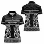 Kia Ora New Zealand Women Polo Shirt Maori Language Week Pango Taniko Motif - Aussie Hoodie