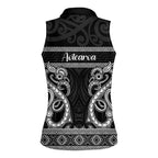 Kia Ora New Zealand Women Sleeveless Polo Shirt Maori Language Week Pango Taniko Motif - Aussie Hoodie
