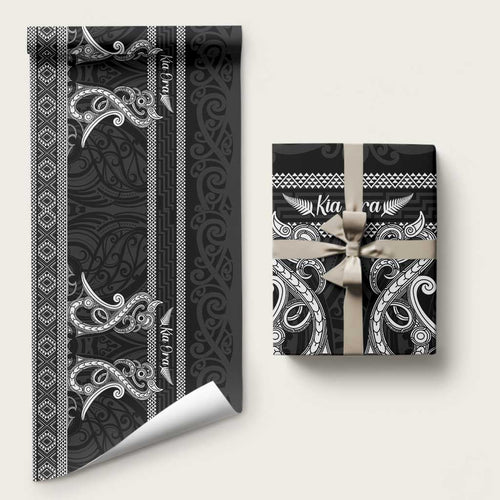 Kia Ora New Zealand Wrapping Paper Maori Language Week Pango Taniko Motif - Aussie Hoodie