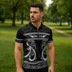 Kia Ora New Zealand Zipper Polo Shirt Maori Language Week Pango Taniko Motif - Aussie Hoodie
