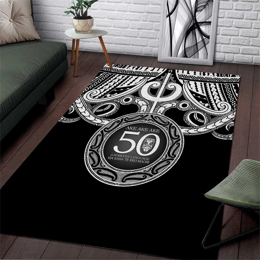Kia Kaha Te Reo Maori New Zealand Area Rug 50th Anniversary Ake Ake Ake - Aussie Hoodie