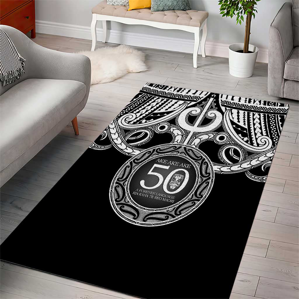 Kia Kaha Te Reo Maori New Zealand Area Rug 50th Anniversary Ake Ake Ake - Aussie Hoodie