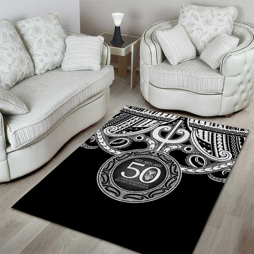 Kia Kaha Te Reo Maori New Zealand Area Rug 50th Anniversary Ake Ake Ake - Aussie Hoodie