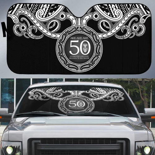 Kia Kaha Te Reo Maori New Zealand Auto Sun Shade 50th Anniversary Ake Ake Ake - Aussie Hoodie