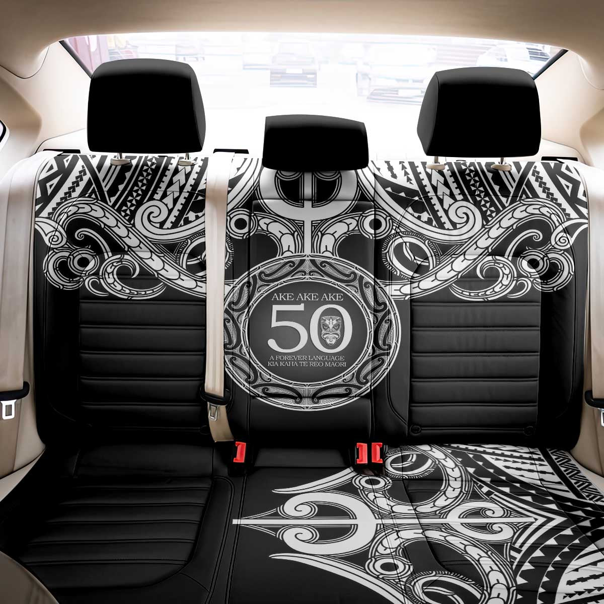 Kia Kaha Te Reo Maori New Zealand Back Car Seat Cover 50th Anniversary Ake Ake Ake - Aussie Hoodie