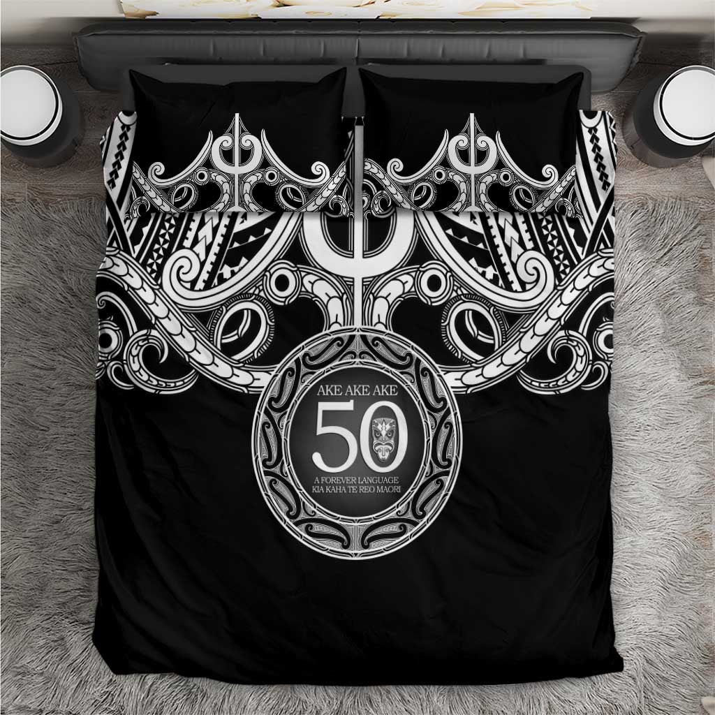 Kia Kaha Te Reo Maori New Zealand Bedding Set 50th Anniversary Ake Ake Ake - Aussie Hoodie