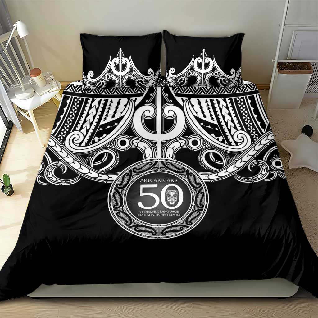 Kia Kaha Te Reo Maori New Zealand Bedding Set 50th Anniversary Ake Ake Ake - Aussie Hoodie