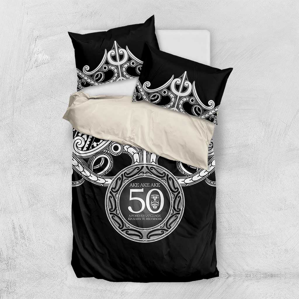 Kia Kaha Te Reo Maori New Zealand Bedding Set 50th Anniversary Ake Ake Ake - Aussie Hoodie