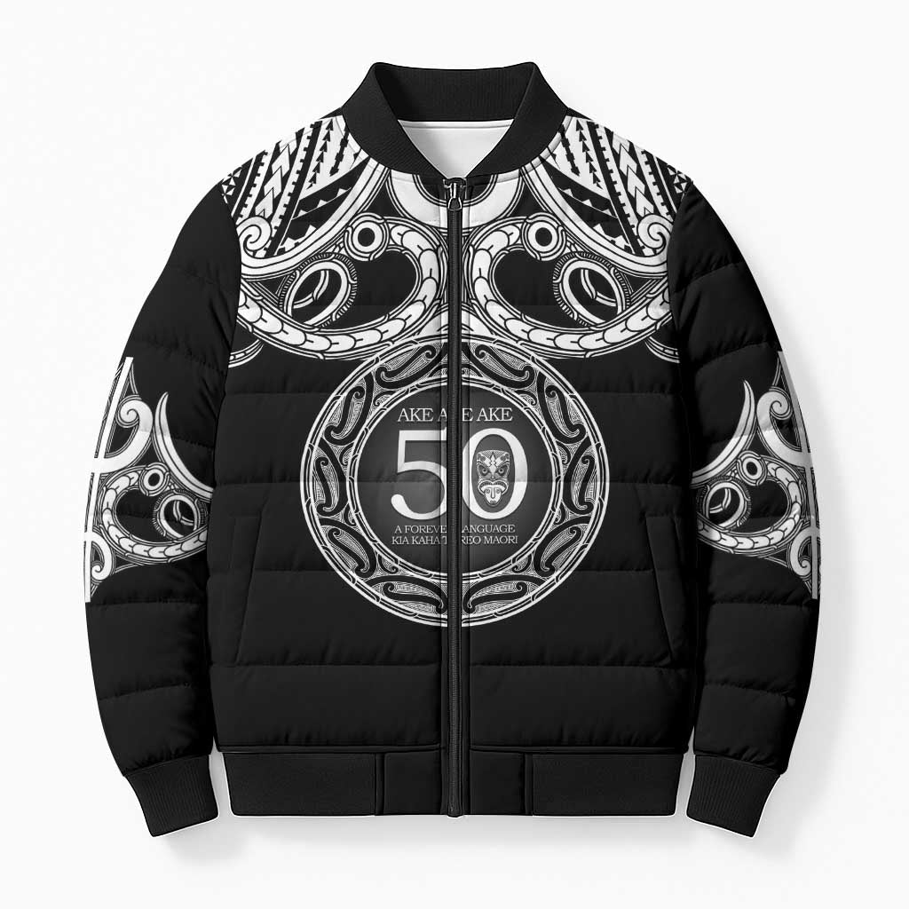 Kia Kaha Te Reo Maori New Zealand Bomber Puffer Jacket 50th Anniversary Ake Ake Ake - Aussie Hoodie