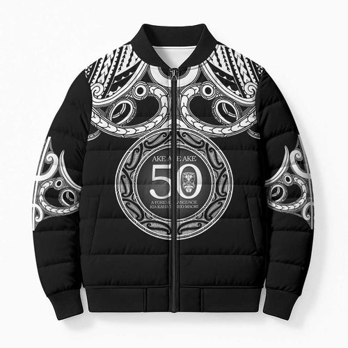 Kia Kaha Te Reo Maori New Zealand Bomber Puffer Jacket 50th Anniversary Ake Ake Ake - Aussie Hoodie