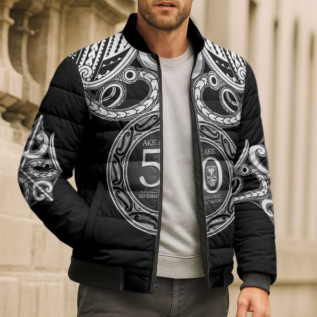 Kia Kaha Te Reo Maori New Zealand Bomber Puffer Jacket 50th Anniversary Ake Ake Ake - Aussie Hoodie