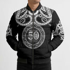 Kia Kaha Te Reo Maori New Zealand Bomber Puffer Jacket 50th Anniversary Ake Ake Ake - Aussie Hoodie