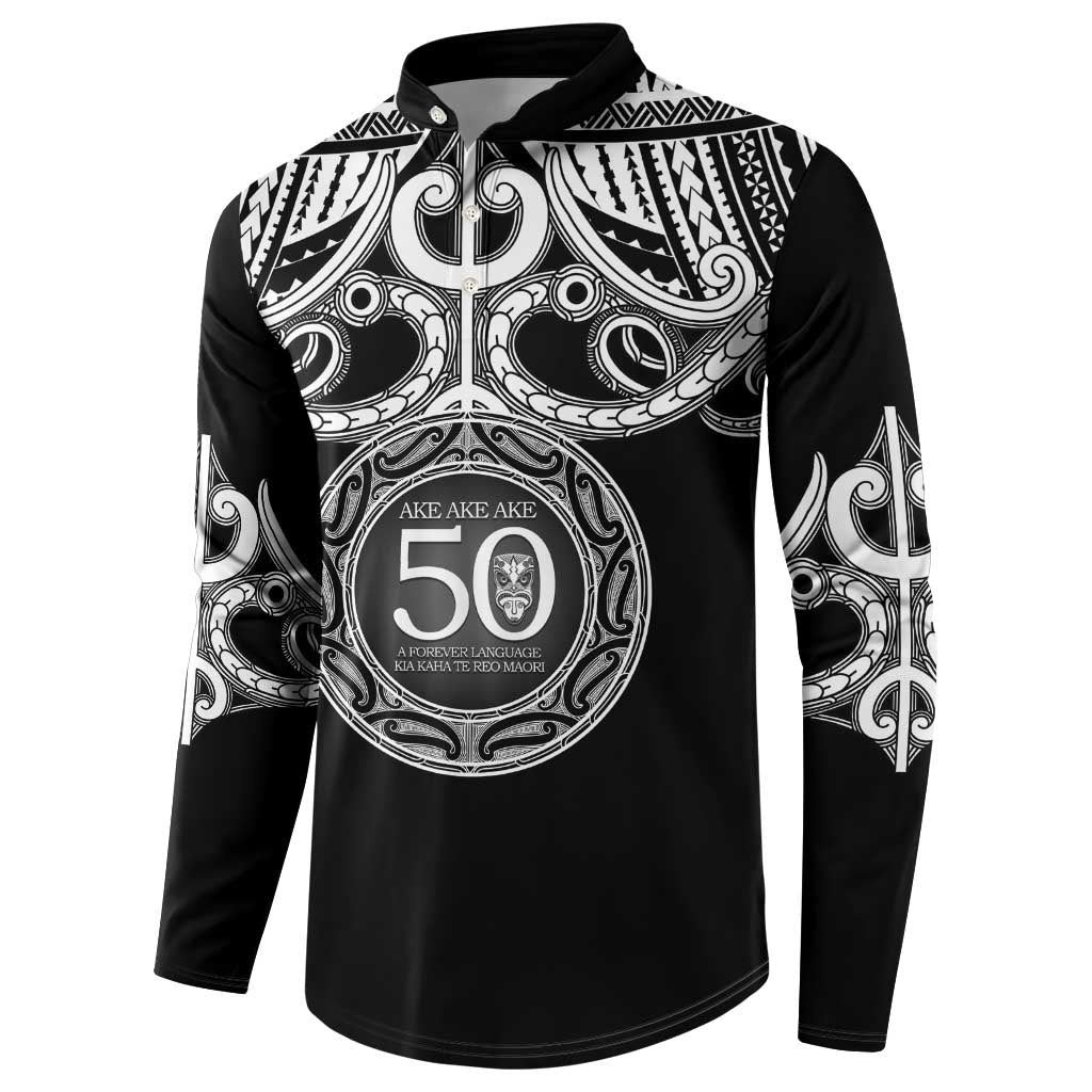 Kia Kaha Te Reo Maori New Zealand Button Sweatshirt 50th Anniversary Ake Ake Ake - Aussie Hoodie