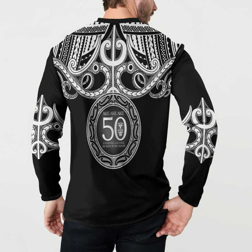 Kia Kaha Te Reo Maori New Zealand Button Sweatshirt 50th Anniversary Ake Ake Ake - Aussie Hoodie