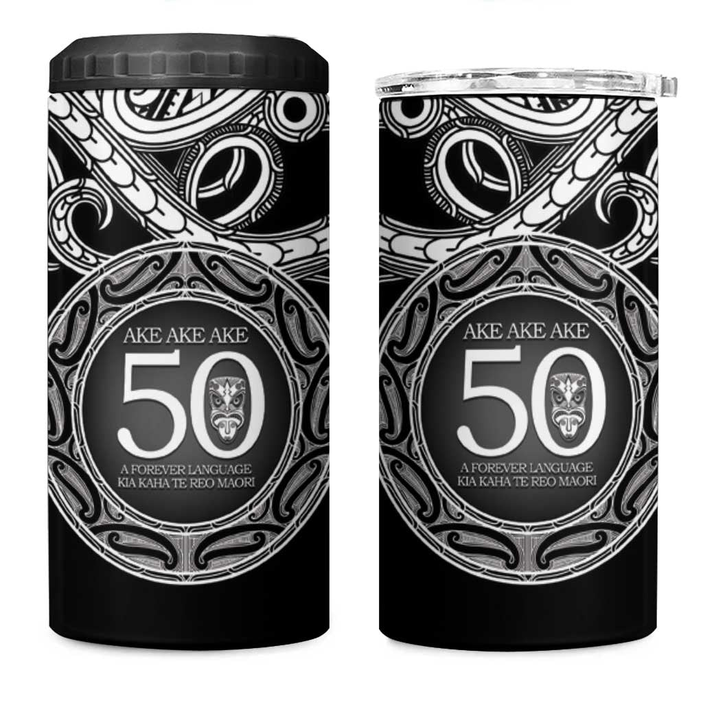Kia Kaha Te Reo Maori New Zealand 4 in 1 Can Cooler Tumbler 50th Anniversary Ake Ake Ake - Aussie Hoodie