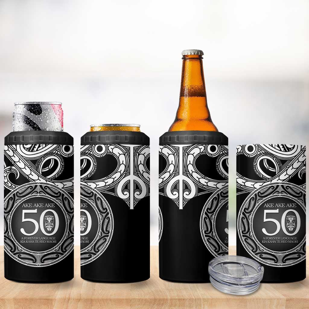 Kia Kaha Te Reo Maori New Zealand 4 in 1 Can Cooler Tumbler 50th Anniversary Ake Ake Ake - Aussie Hoodie