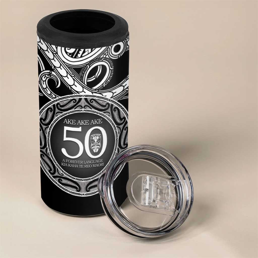 Kia Kaha Te Reo Maori New Zealand 4 in 1 Can Cooler Tumbler 50th Anniversary Ake Ake Ake - Aussie Hoodie