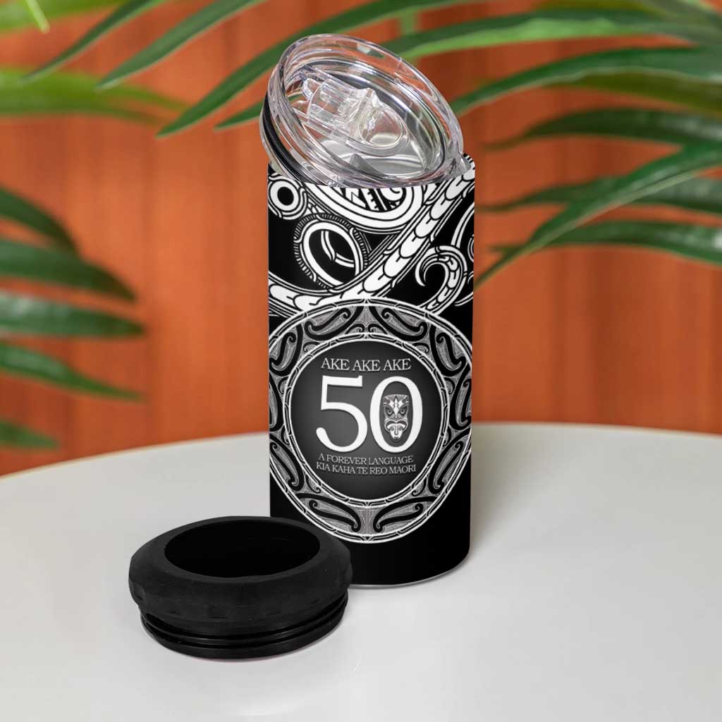Kia Kaha Te Reo Maori New Zealand 4 in 1 Can Cooler Tumbler 50th Anniversary Ake Ake Ake - Aussie Hoodie