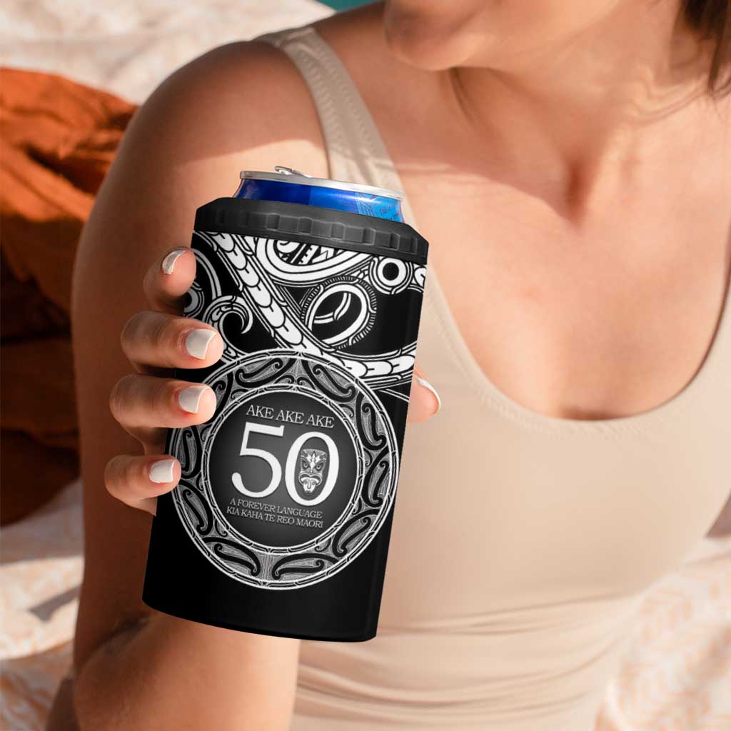Kia Kaha Te Reo Maori New Zealand 4 in 1 Can Cooler Tumbler 50th Anniversary Ake Ake Ake - Aussie Hoodie