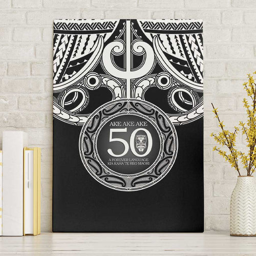 Kia Kaha Te Reo Maori New Zealand Canvas Wall Art 50th Anniversary Ake Ake Ake - Aussie Hoodie