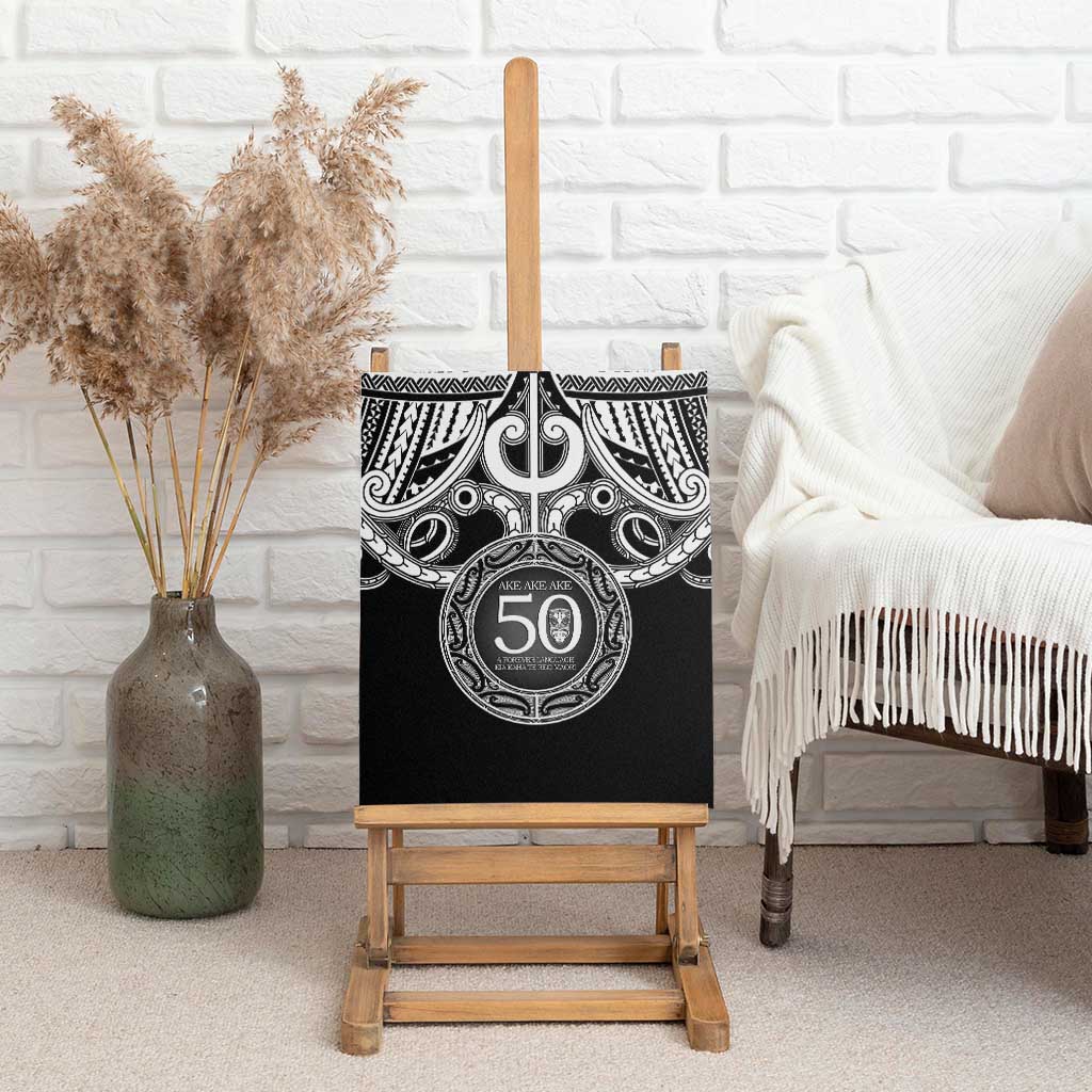 Kia Kaha Te Reo Maori New Zealand Canvas Wall Art 50th Anniversary Ake Ake Ake - Aussie Hoodie