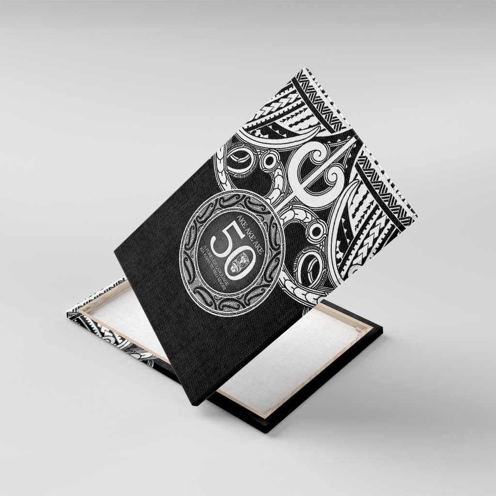 Kia Kaha Te Reo Maori New Zealand Canvas Wall Art 50th Anniversary Ake Ake Ake - Aussie Hoodie