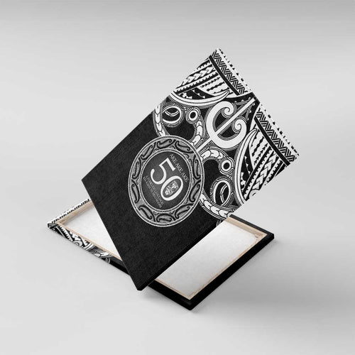 Kia Kaha Te Reo Maori New Zealand Canvas Wall Art 50th Anniversary Ake Ake Ake - Aussie Hoodie