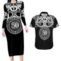 Kia Kaha Te Reo Maori New Zealand Couples Matching Long Sleeve Bodycon Dress and Hawaiian Shirt 50th Anniversary Ake Ake Ake - Aussie Hoodie
