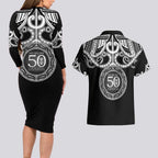 Kia Kaha Te Reo Maori New Zealand Couples Matching Long Sleeve Bodycon Dress and Hawaiian Shirt 50th Anniversary Ake Ake Ake - Aussie Hoodie