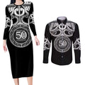 Kia Kaha Te Reo Maori New Zealand Couples Matching Long Sleeve Bodycon Dress and Long Sleeve Button Shirt 50th Anniversary Ake Ake Ake - Aussie Hoodie
