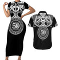 Kia Kaha Te Reo Maori New Zealand Couples Matching Short Sleeve Bodycon Dress and Hawaiian Shirt 50th Anniversary Ake Ake Ake - Aussie Hoodie