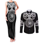 Kia Kaha Te Reo Maori New Zealand Couples Matching Tank Maxi Dress and Long Sleeve Button Shirt 50th Anniversary Ake Ake Ake - Aussie Hoodie