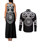 Kia Kaha Te Reo Maori New Zealand Couples Matching Tank Maxi Dress and Long Sleeve Button Shirt 50th Anniversary Ake Ake Ake - Aussie Hoodie