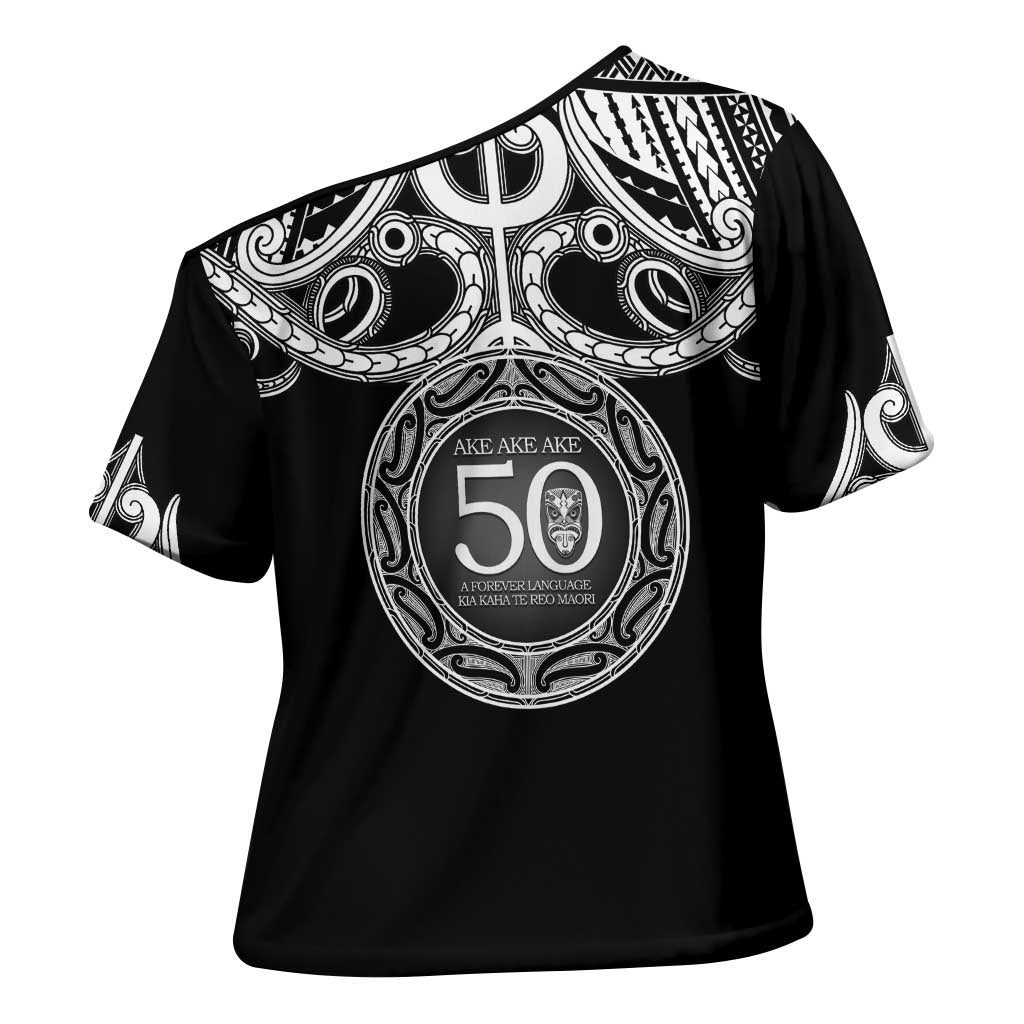 Kia Kaha Te Reo Maori New Zealand Cross Shoulder Shirt 50th Anniversary Ake Ake Ake - Aussie Hoodie