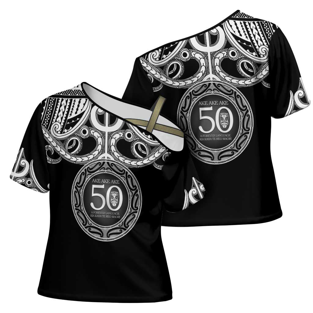 Kia Kaha Te Reo Maori New Zealand Cross Shoulder Shirt 50th Anniversary Ake Ake Ake - Aussie Hoodie