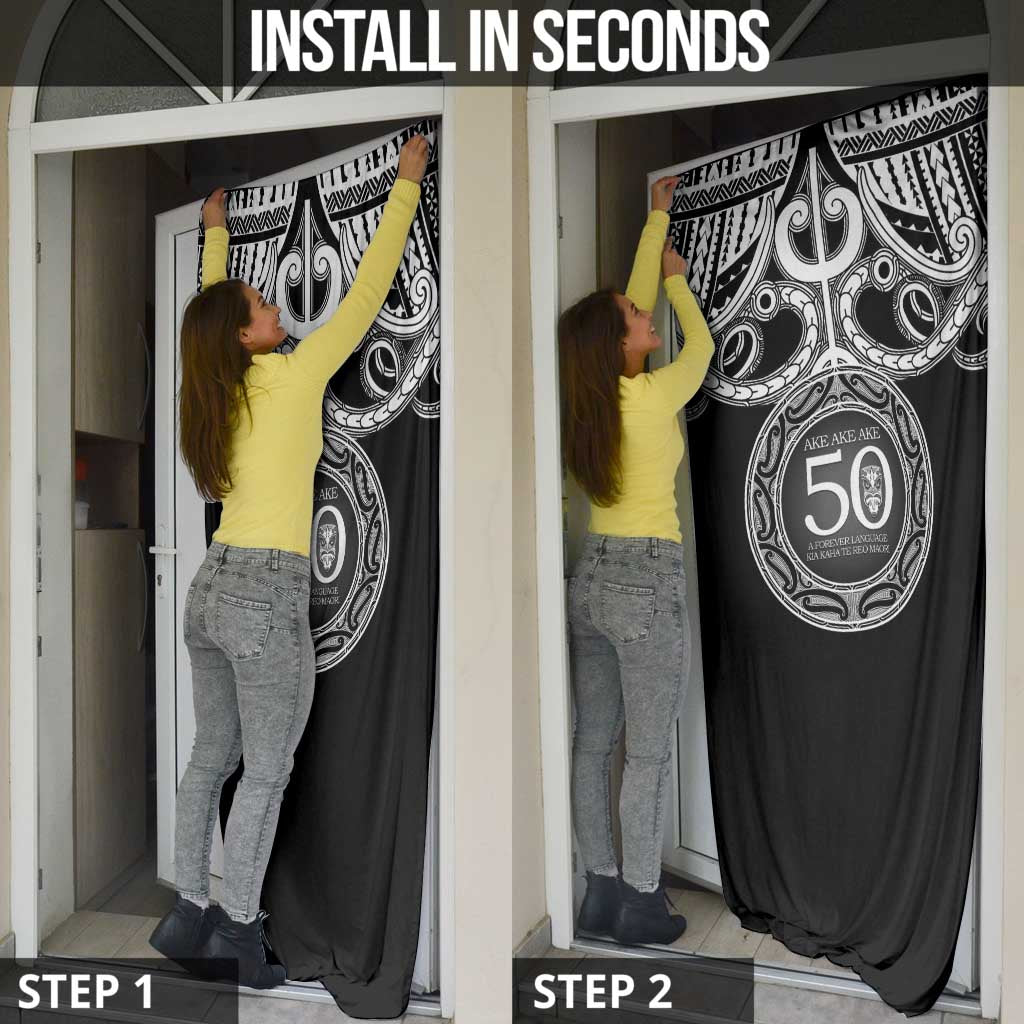 Kia Kaha Te Reo Maori New Zealand Door Cover 50th Anniversary Ake Ake Ake - Aussie Hoodie