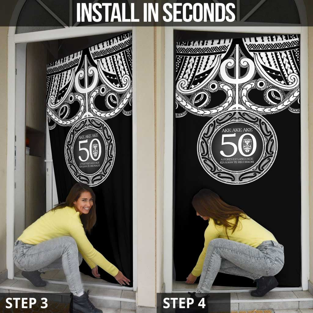 Kia Kaha Te Reo Maori New Zealand Door Cover 50th Anniversary Ake Ake Ake - Aussie Hoodie