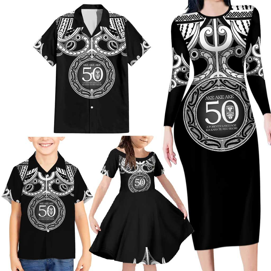 Kia Kaha Te Reo Maori New Zealand Family Matching Long Sleeve Bodycon Dress and Hawaiian Shirt 50th Anniversary Ake Ake Ake - Aussie Hoodie