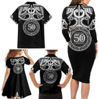 Kia Kaha Te Reo Maori New Zealand Family Matching Long Sleeve Bodycon Dress and Hawaiian Shirt 50th Anniversary Ake Ake Ake - Aussie Hoodie