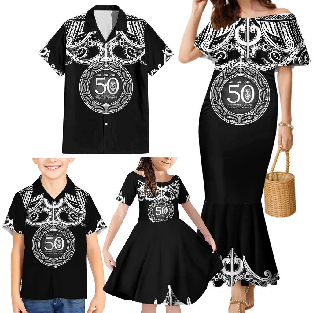 Kia Kaha Te Reo Maori New Zealand Family Matching Mermaid Dress and Hawaiian Shirt 50th Anniversary Ake Ake Ake - Aussie Hoodie