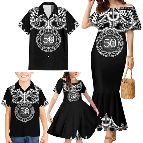 Kia Kaha Te Reo Maori New Zealand Family Matching Mermaid Dress and Hawaiian Shirt 50th Anniversary Ake Ake Ake - Aussie Hoodie