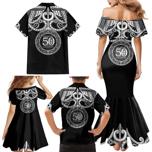 Kia Kaha Te Reo Maori New Zealand Family Matching Mermaid Dress and Hawaiian Shirt 50th Anniversary Ake Ake Ake - Aussie Hoodie